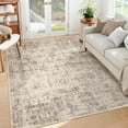 thumbnail image 2 of Haperlare Rugs for Living Room Washable Vintage Distressed Non Shedding Area Rugs for Bedroom Floral Non Slip Indoor Floor Carpet,9'x12' Beige Rugs, 2 of 7