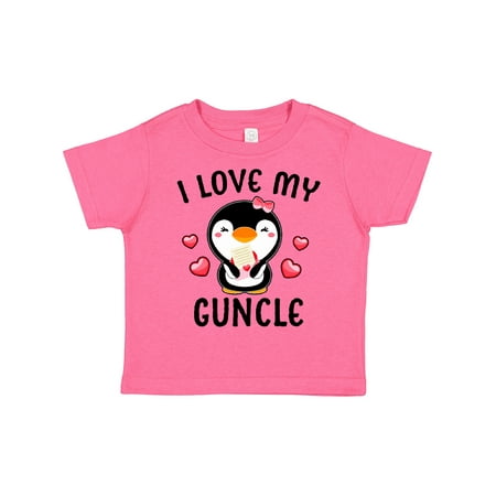 

Inktastic I Love My Guncle with Cute Penguin and Hearts Gift Toddler Toddler Girl T-Shirt