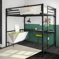 thumbnail image 1 of Miles Metal Full Loft Bed with Desk, 1 of 9