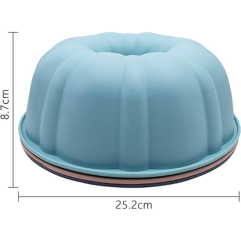 Cake Pan 10 inch Round 3 Inch Deep Easy Release Non Stick Food Grade  Silicone Angel Food Cake Pan Removable Bottom One Piece Tube Pans for Baking  Pound Cake Grey 
