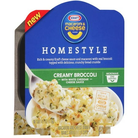 Kraft Homestyle Creamy Broccoli Macaroni Cheese Dinner, 4.1 oz Walmart.com Kraft Homestyle Creamy Broccoli Macaroni Cheese Dinner, 4.1 oz Walmart.com