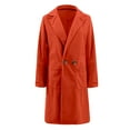 thumbnail image 3 of LoyisViDion Coat Women'S Pocket Solid Button Lapel Cardigan Long Sleeve Coat Orange S, 3 of 7