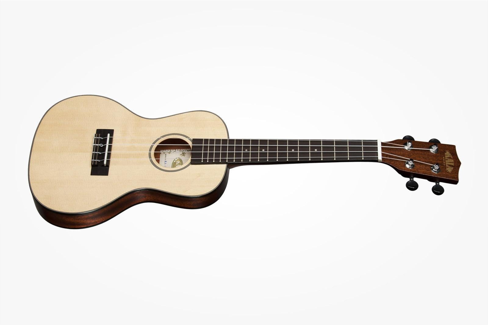 Kala Satin Solid Spruce Mahogany Travel Concert Ukulele with Gig Bag