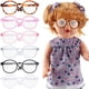 thumbnail image 1 of ColoMX 6 piezas de accesorios para muñecas, gafas en miniatura con montura redonda y lentes transparentes para muñecas bebé, cosplay, disfraces, peluches, accesorios para fotos., 1 of 8