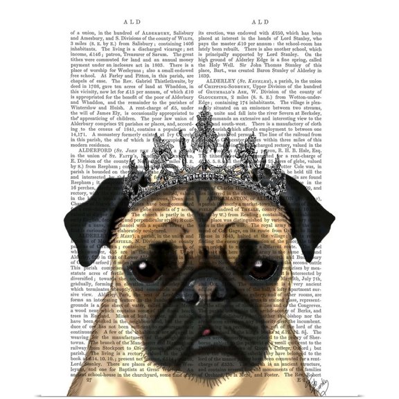 Great BIG Canvas | Rolled Fab Funky Poster Print entitled Pug With Tiara