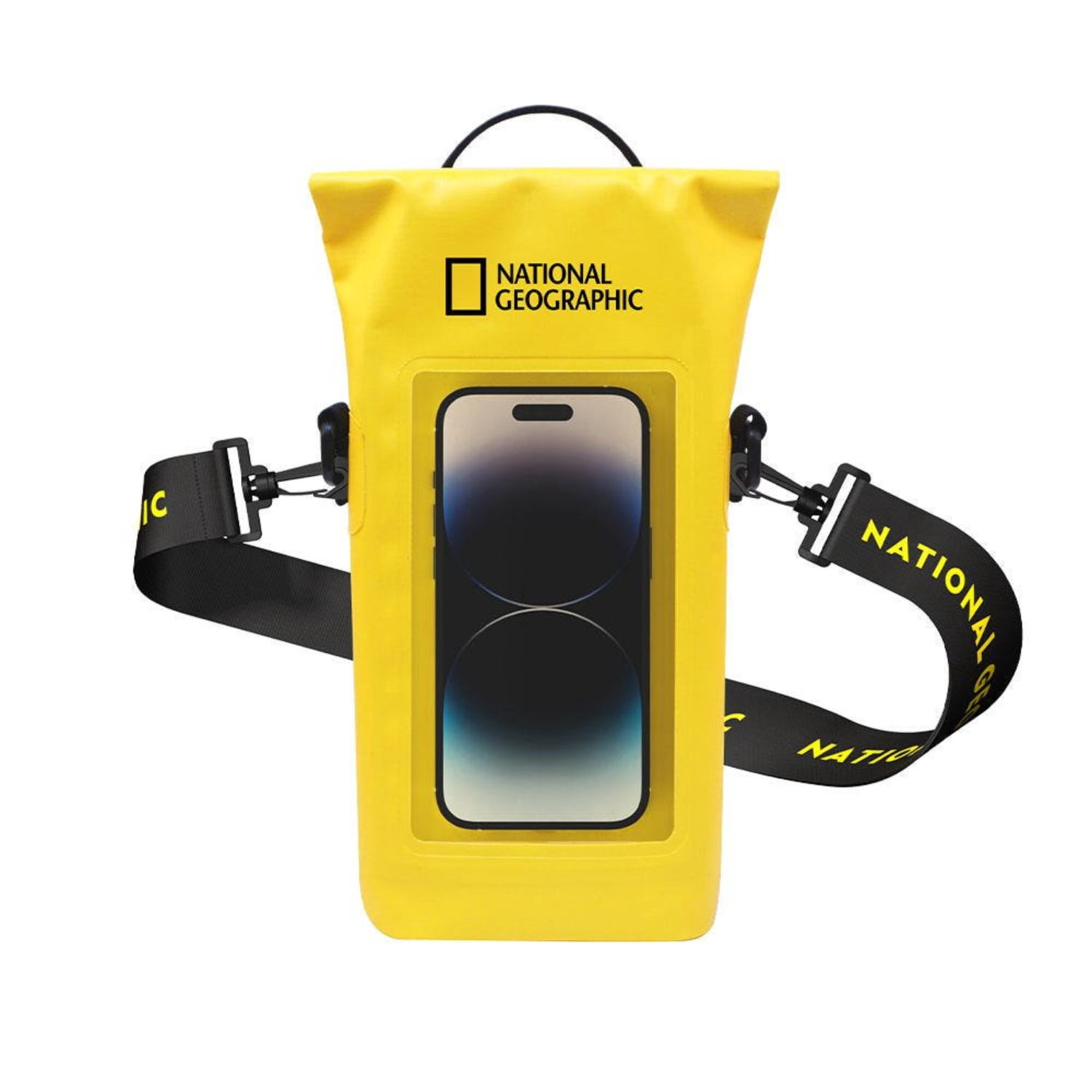 National Geographic Waterproof Phone Pouch, IP68 Dry Bag for Swimming Kayaking Rafting, Large Capacity Floating Case with Touchscreen Compatibility