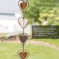 thumbnail image 3 of Metal Rain Chain, Heart Shape Wind Chime Beautiful Drainage Function Hook Installation Elegant  for Downspout for Patio, 3 of 7