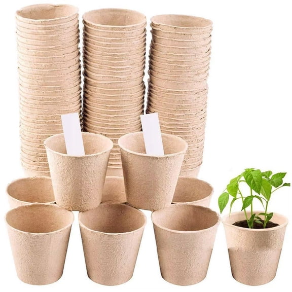 50pcs 6cm Seedling Pots, Seed Starter Pots Biodegradable Plants Pots Seedling Tools for Garden Germination Nursery Pot for Indoor Outdoor