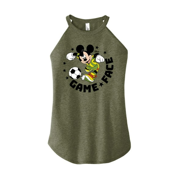 Disney - Game Face Soccer - Juniors High Neck Tank Top