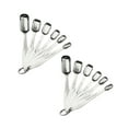 thumbnail image 1 of Oleegame 2PC Tin Foil Roll Square Measuring Spoon 6 Piece Set With Scale Baking Measuring Spoon Kitchen Seasoning Spoon Set Stainless Steel Cooking Spoon Silver, 1 of 7