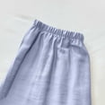 thumbnail image 3 of Lenpel Pajama Pants for Women Lightweight Casual Straight Leg Palazzo Sleep Trousers Flowy Comfy Loose Fit Lounge Pants, 3 of 4