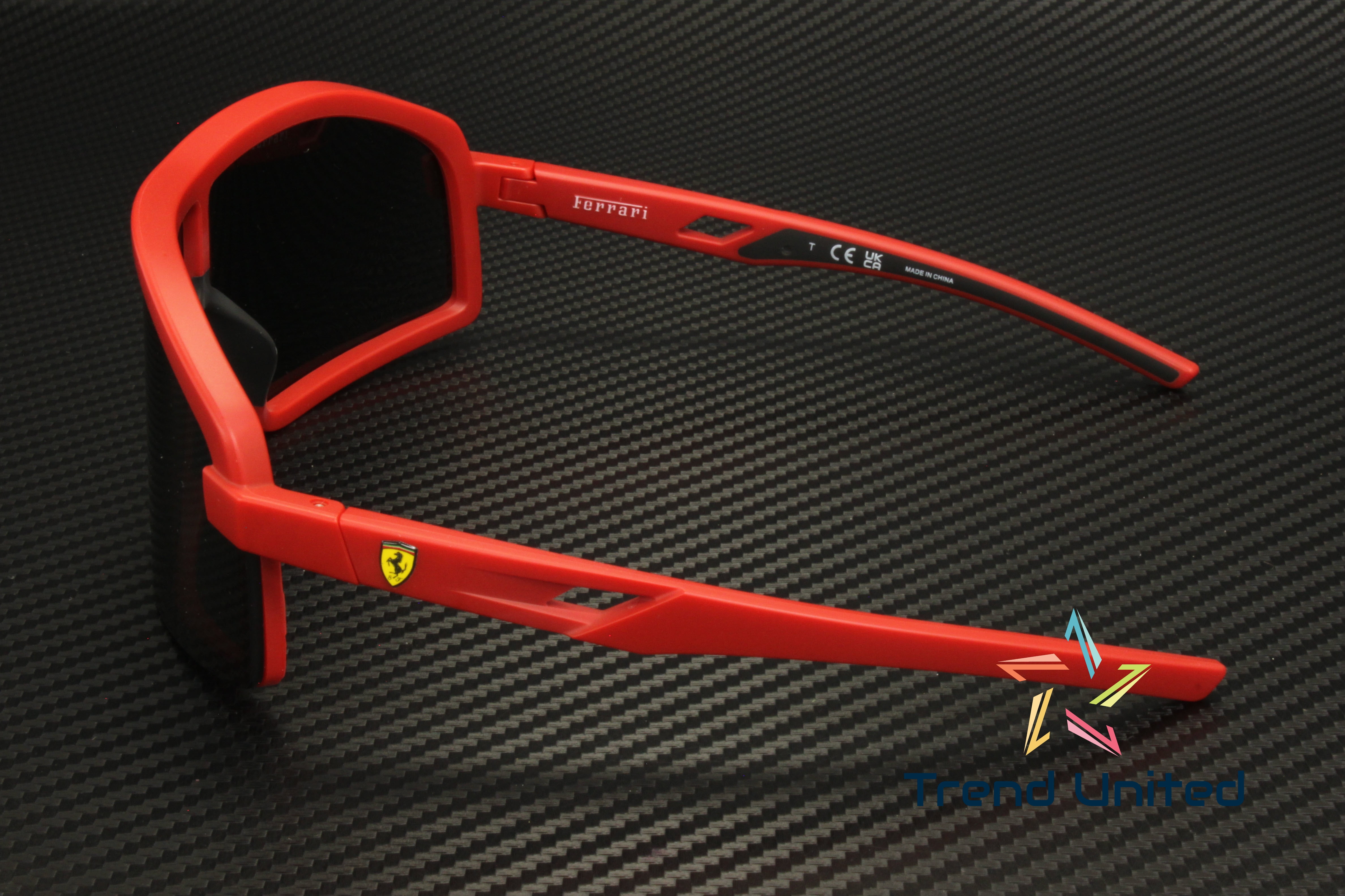 FERRARI SCUDERIA FZ6010U 514 87 Matte Red Grey 43 mm Men's Sunglasses