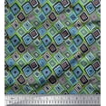 thumbnail image 1 of Soimoi Rayon Crepe Fabric Square Geometric Print Sewing Fabric Yard 46 Inch Wide, 1 of 3