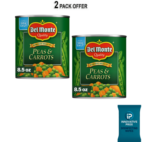 Del Monte Peas & Carrots, Canned Vegetables, 8.5 oz Can
