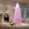 thumbnail image 3 of Bingirl 7.5-Foot Pencil Tree in Pink Gradient, Pre-Lit with 100 Dual-Color LEDs, 3 of 7
