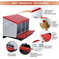 thumbnail image 4 of EuKer Nesting Box for Chicken, 3-Hole Metal Laying Box with Soft Pad for Hens, Ducks, Rabbits, Red, 4 of 9