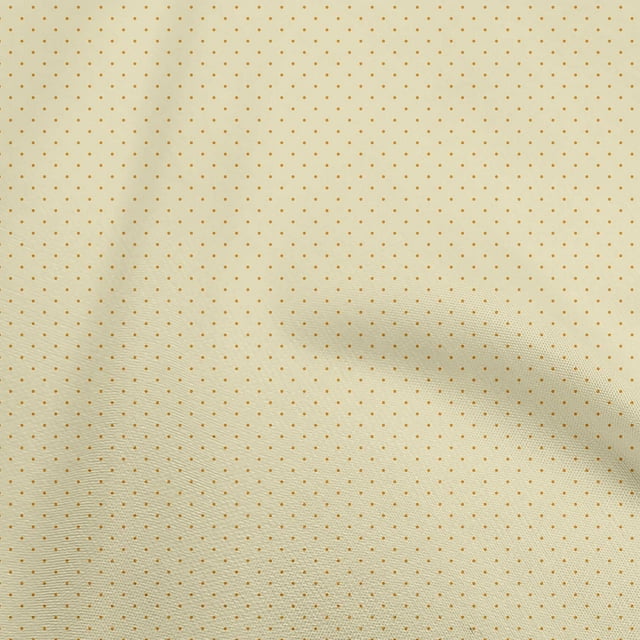 oneOone Cotton Poplin Yellow Fabric Dot Sewing Craft Projects Fabric Prints By Yard 56 Inch Wide