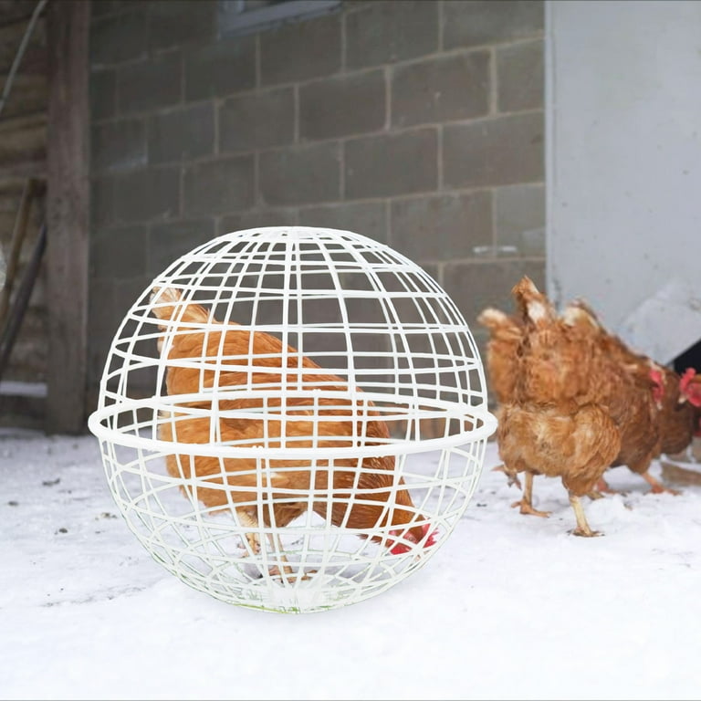 Chicken Balls Cage For Outside,Small Chicken Ball Cage Rolling, Ball-Shaped Movable Chicken Coop,Mobile Poultry Enclosure Round Hutch, Removable Safety Cage, Prevents Dog Bites Horse Trampling，1pack