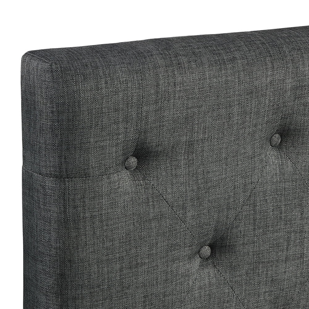 Kepooman Twin Size Upholstered Button Tufted Platform Bed with Headboard, 83.5"L x 41.3"W x 40.2"H, Gary Kepooman Twin Size Upholstered Button Tufted Platform Bed with Headboard, 83.5"L x 41.3"W x 40.2"H, Gary