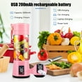 thumbnail image 4 of TETSELF 380ml Mini Blender Portable Juicer Cup USB Rechargeable Fruit Smoothies Mixer, 4 of 7