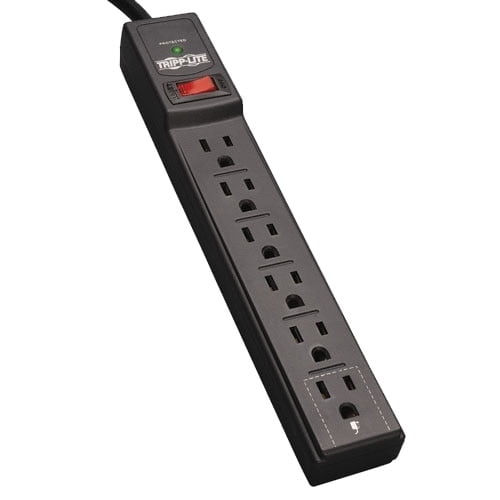 Black 6 Feet Cord Tripp Lite TLP606B 6-Outlet Surge Protector 790 Joules 