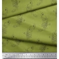 thumbnail image 3 of Soimoi Green Moss Georgette Fabric Artistic Leaf & Floral Print Fabric by Yard 44 Inch Wide, 3 of 3
