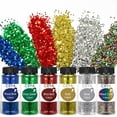 thumbnail image 1 of Lentejuelas de uñas Ceya Bulk Craft Glitter, 6 colores, 720 g, tamaño mediano, 1 of 7