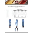 thumbnail image 2 of MixMatchy Women's High Rise Distressed Front Flare Bell Roll Cuff Jean, 2 of 5