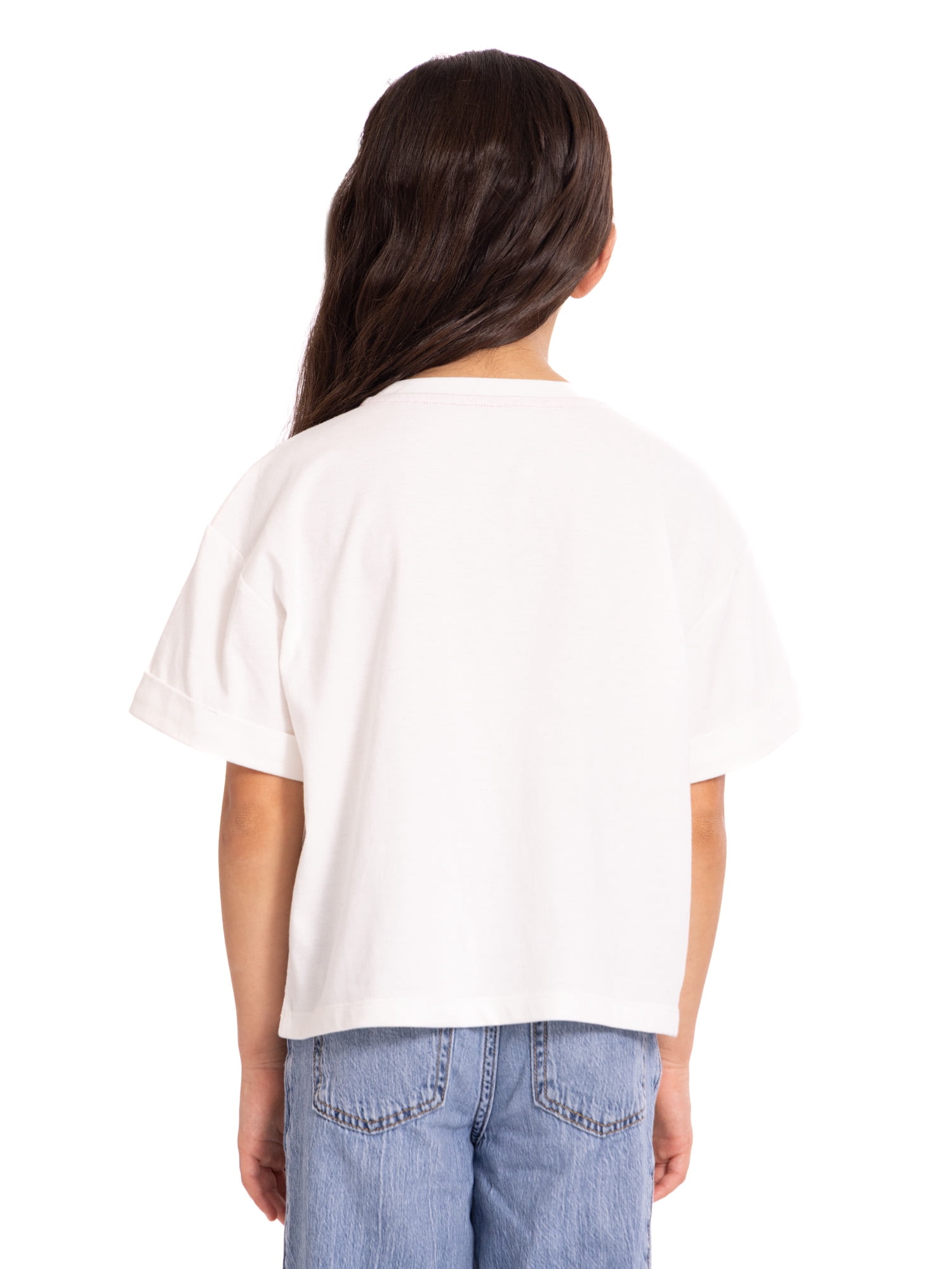 Wonder Nation x Hello Kitty Girls Graphic Tee with Short Sleeves, Sizes 4-16