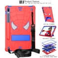 thumbnail image 2 of Decase Tablet Shell for Samsung Galaxy Tab S9 Plus 12.4 Inch Model (X810/X816/X818) Shockproof Kid Case with Stand & Strap - Red+Blue, 2 of 6