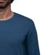 thumbnail image 3 of Playera Manga Larga Para Hombre De Algodón Pima y Tela Spandex Unbranded Co Long Sleeve Crew Neck Indigo L, 3 of 6