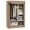 Coffee brown, variant on BAOKALER Black No-Assembly Portable Closet:6 Shelves,1 Hanging Rod,4 Side Pockets–Ideal for Bedroom, Living Room, Cloakroom, Garage, Dorm, Apartment