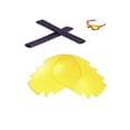 thumbnail image 1 of Walleva Yellow Vented Replacement Lenses And Black Earsocks for Oakley Racing Jacket Sunglasses, 1 of 3