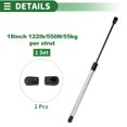 thumbnail image 6 of Unique Bargains Universal Lift Supports Struts Gas Spring 18inch/450mm 122Ib/550N/55kg Carbon Steel Silver Tone 1Set, 6 of 6