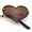 Gold - Brown, variant on Womens Hippie Bubbly Heart Shape Half Rim Metal Lolita Sunglasses White - Black