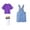 Purple, variant on Girls Denim Overalls With Solid Color Top Toddler Kids Romper Jumpsuit For Graduation Performance Party Girls Casual Outfit Sets