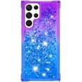 thumbnail image 2 of Case for Samsung Galaxy S21 Ultra, Galaxy S21 Ultra Case Liquid Cute Glitter Heavy Duty Shockproof Soft TPU Protective for Girls Women Phone Case for Samsung Galaxy S21 Ultra Gradient Purple, 2 of 12