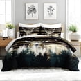 thumbnail image 2 of 3pcs Deer Camouflage Comforter Set, Elk Forest Bedding Set for Bedroom or Guest Room Decor, All Seasons Quilt Machine Washable Duvet with 2 Pillowcases, 2 of 7