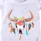 thumbnail image 2 of Gibobby Mameluco para niño Ropa de manga corta para gatear con cabeza de de dibujos animados de estilo occidental de Color sólido de verano para niños y niñas(Blanco, 12-18 Meses), 2 of 3