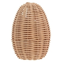 FRCOLOR Handwoven Rattan Egg Figurines For Easter Basket Accessories And Party Centerpieces Rustic Brown Decor And Springtime Ornaments 10X15CM