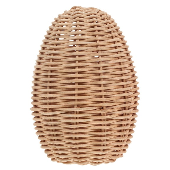 FRCOLOR Handwoven Rattan Egg Figurines For Easter Basket Accessories And Party Centerpieces Rustic Brown Decor And Springtime Ornaments 10X15CM