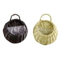 thumbnail image 2 of Willow Straw Flower Pot Wicker Rattan Wall Hanging Flowerpot Home Garden Decoration Flower Basket Container, 2 of 9