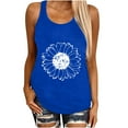 thumbnail image 2 of GaThRRgYP Going Out Tops for Women,Summer Tops for Women Clearance under $10,Women's Funny Printing Tank Fit Round Neck Sleeveless Tunic Tee Tops Blue XL, 2 of 5