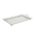 thumbnail image 3 of Bandeja de servicio de comida de hierro de metal con asas para la entrada de la cocina Decoración de la boda Material duradero multifuncional Estilo Argén perfecl Bandeja de pastel de postre, 3 of 8