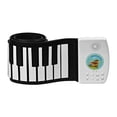 thumbnail image 1 of Piano digital plegable de silicona de 49 teclas enrollable para educación temprana Blanco negro, 1 of 9