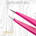 thumbnail image 4 of Pinzas de acero inoxidable con alto contenido de carbono de MILLY Pointezer, color rosa, 4 of 7
