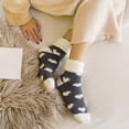 thumbnail image 6 of Naierhg Thermal socks Winter Cute Women Heart Print Thermal Coral Fleece Middle Tube Home Floor Socks Yellow, 6 of 8