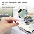 thumbnail image 4 of Labymos FUDE i331D 3 Modes 2000DPI Souris Sans Fil Rechargeable Réglable avec USB 2.4G Type C BT 4.0 Blanc, 4 of 7