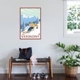 thumbnail image 3 of Art.com Vermont - Downhill Skier Scene Stretched Canvas Print Wall Art by Lantern Press, 24" x 36", 3 of 4