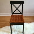 thumbnail image 5 of My Infinity Store 16" Plush Square Tufted Chair Pad/Cushions Tie-Backs (Cinnamon/Rust, 4 Piece), 5 of 5
